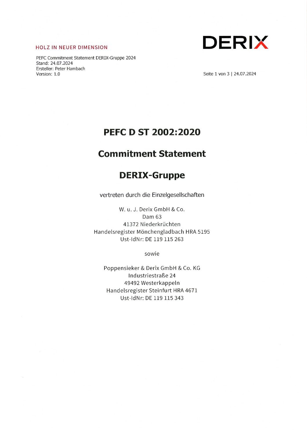 Commitment Statement PEFC