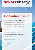 Zertifikat Ökostrom Poppensieker und Derix (Poppensieker & Derix)